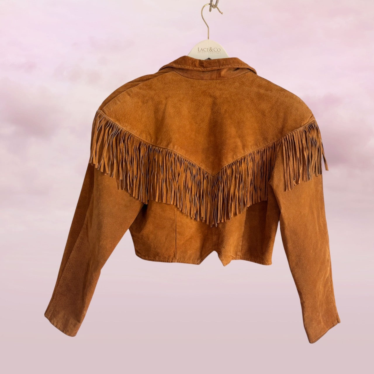 Florence Australia Vintage Suede Fringe Jacket – Caramel - AU 8 10