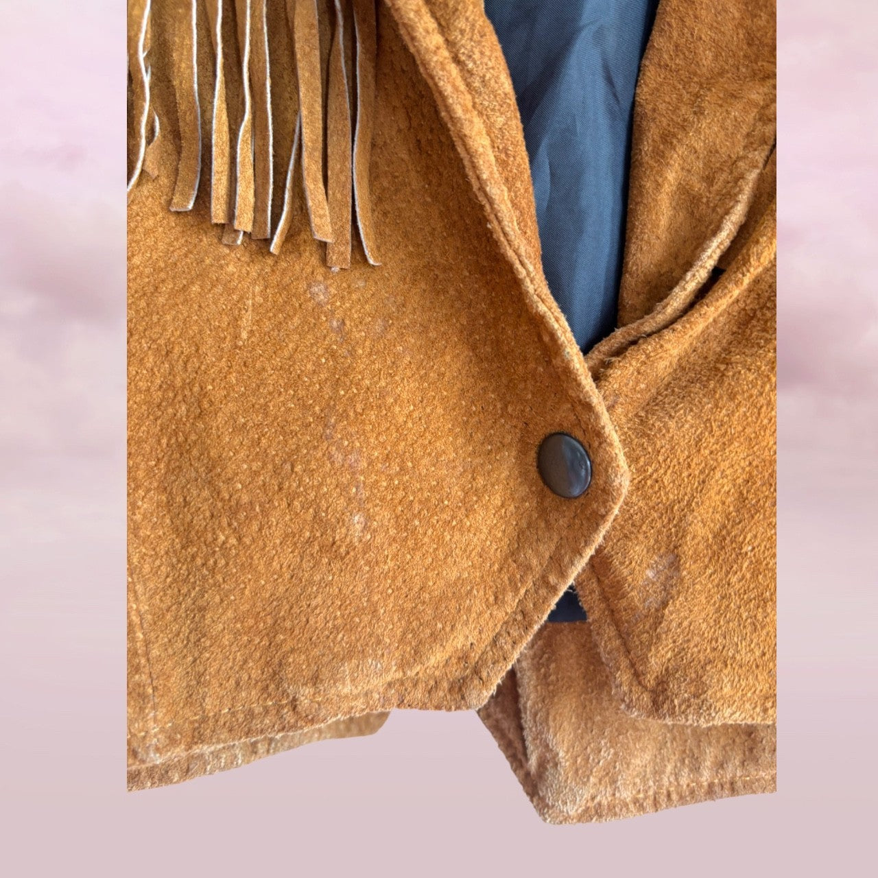 Florence Australia Vintage Suede Fringe Jacket – Caramel - AU 8 10