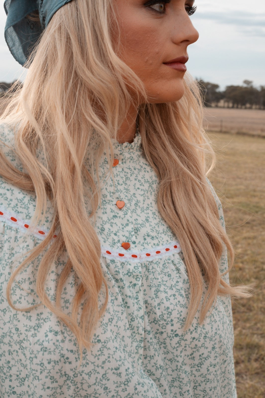 Vintage Prairie Floral Heart Dress M - XL XXL