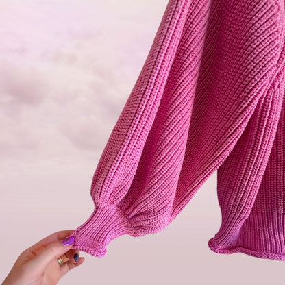Zulu & Zephyr Pink Chunky Knit Jumper - AU 8