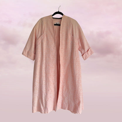 Vintage Blush Brocade Bow Jacket - AU 10–12