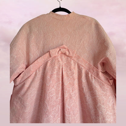 Vintage Blush Brocade Bow Jacket - AU 10–12