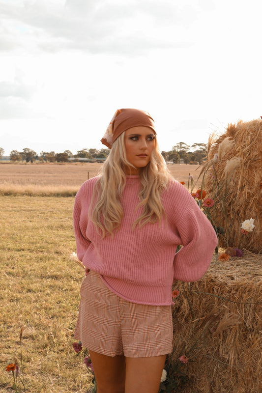 Zulu & Zephyr Pink Chunky Knit Jumper - AU 8