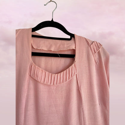 Vintage Handmade Blush Garden Dress - AU 8–10