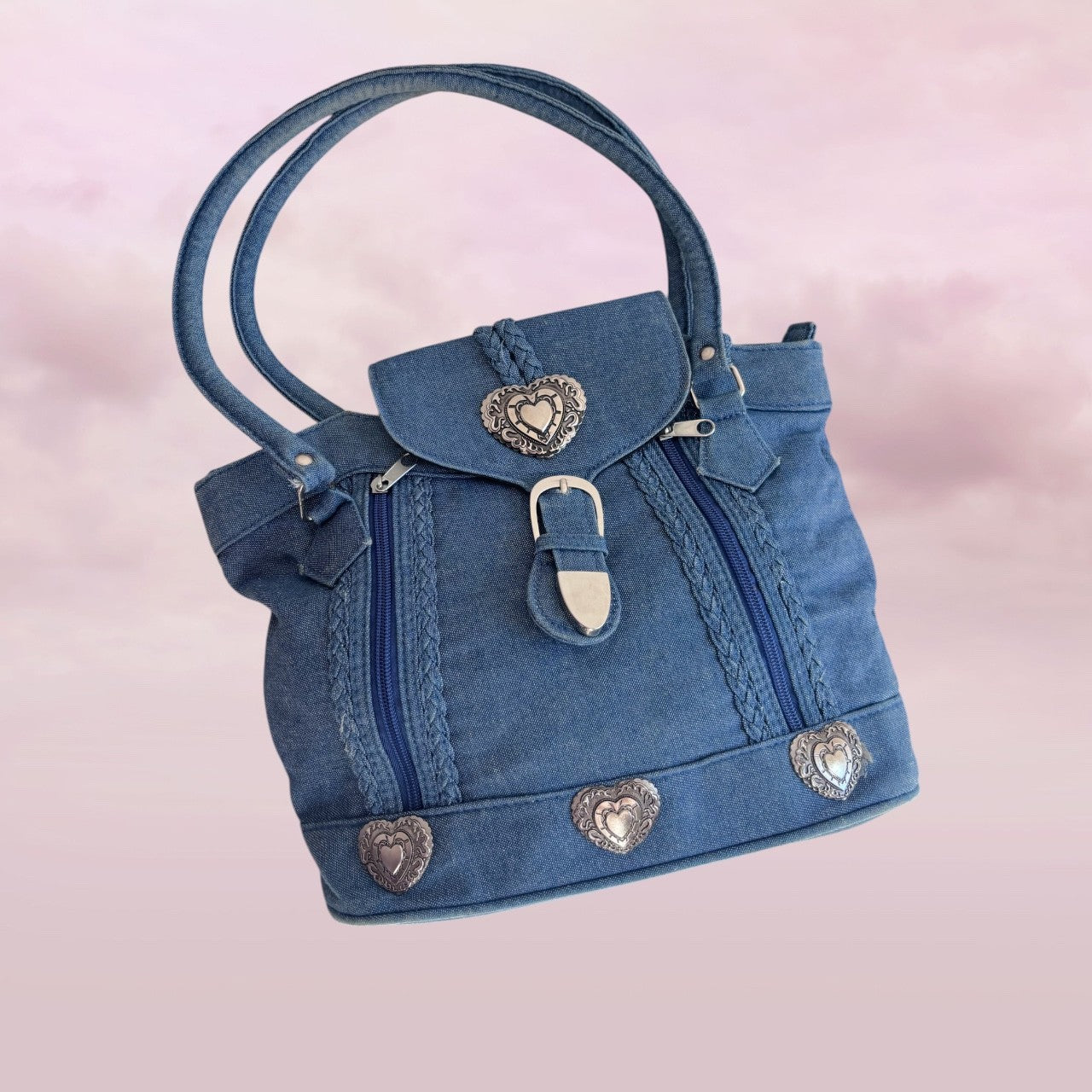 Cupid Cowgirl Denim Heart Bag