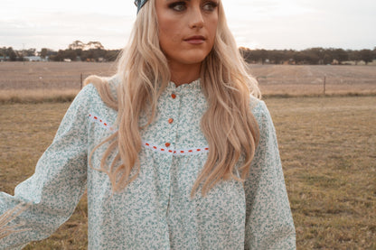 Vintage Prairie Floral Heart Dress M - XL XXL