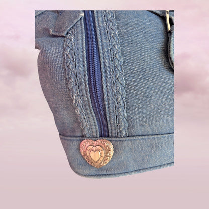 Cupid Cowgirl Denim Heart Bag
