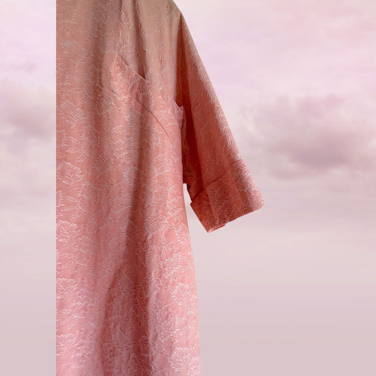 Vintage Blush Brocade Bow Jacket - AU 10–12