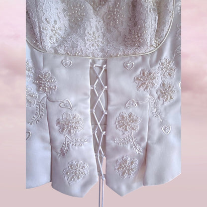 Vintage Australian Lace Wedding Dress - AU 8