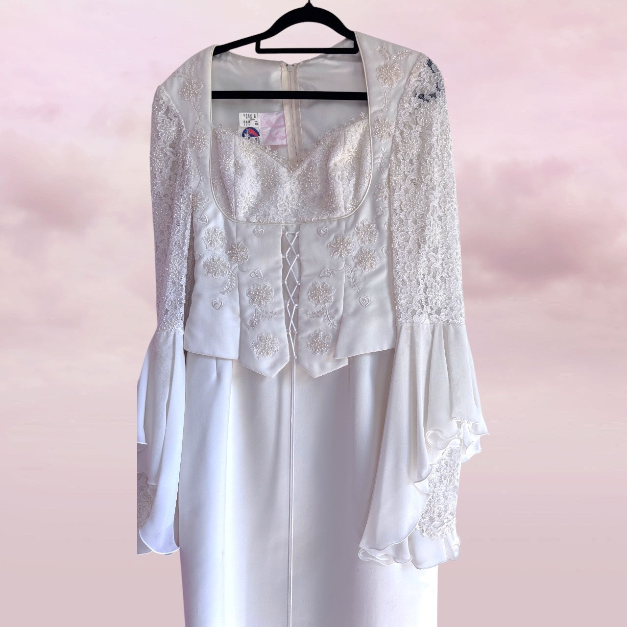 Vintage Australian Lace Wedding Dress - AU 8