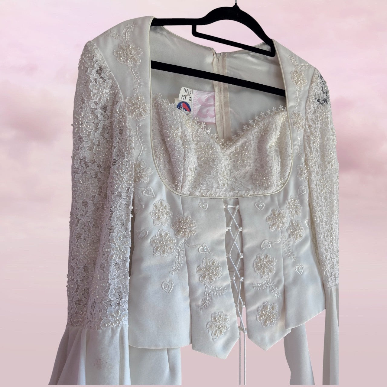 Vintage Australian Lace Wedding Dress - AU 8