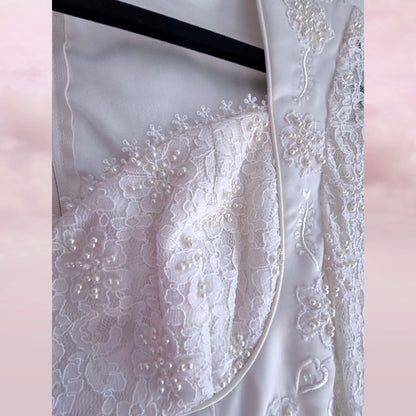 Vintage Australian Lace Wedding Dress - AU 8