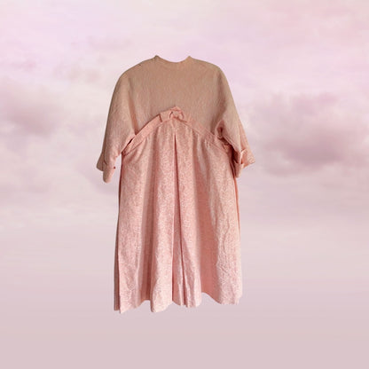 Vintage Blush Brocade Bow Jacket - AU 10–12