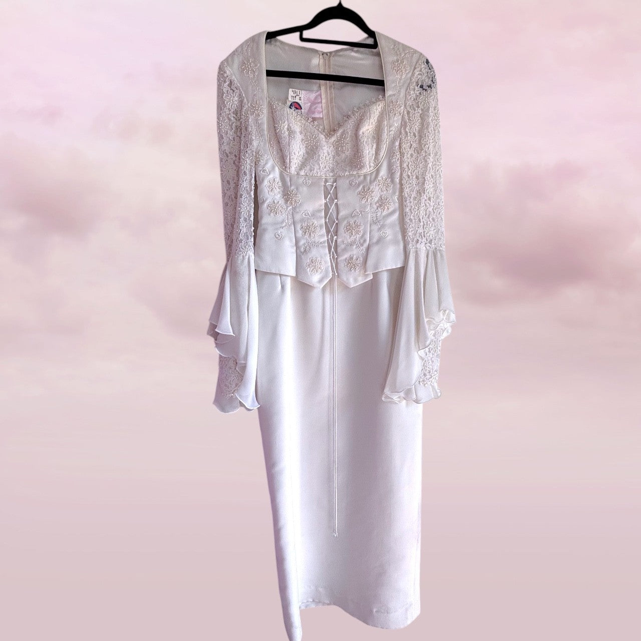 Vintage Australian Lace Wedding Dress - AU 8