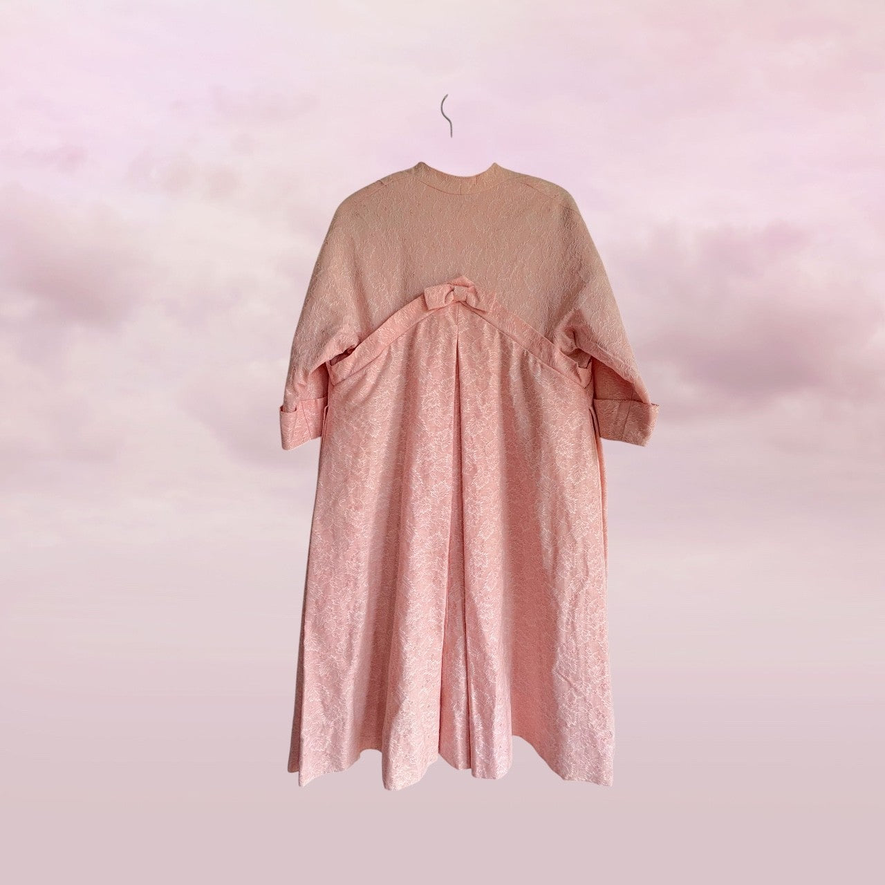 Vintage Blush Brocade Bow Jacket - AU 10–12