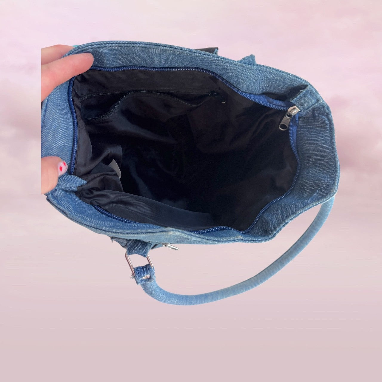 Cupid Cowgirl Denim Heart Bag